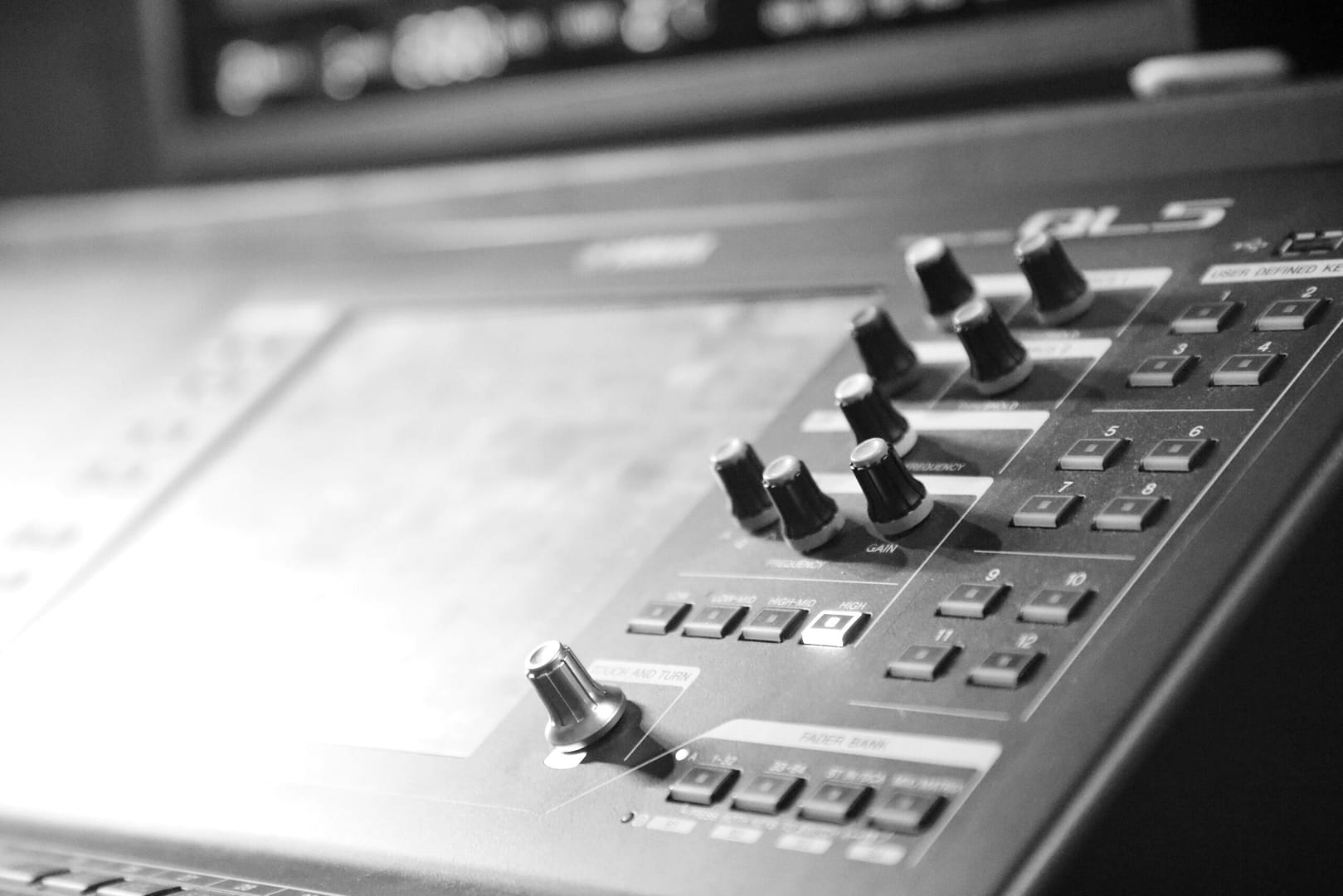 a close up of a music mixer